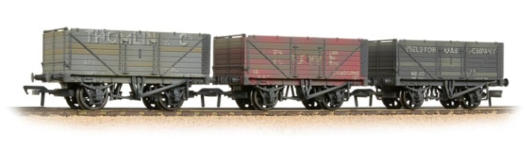 Bachmann 37-081TL Triple Pack \"Cornish Coal Trader\" Wagons - Weathered