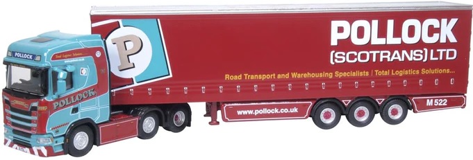 Oxford 76SNG002 Scania S Series Curtainside Pollock 1:76