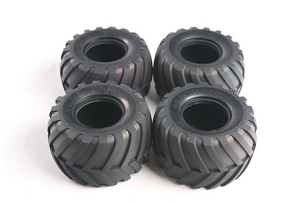 Tamiya 19805213 / 9805213 Tyres (4) For Mad Bull, Lunch Box, Midnight Pumpkin, Wild Willy 2