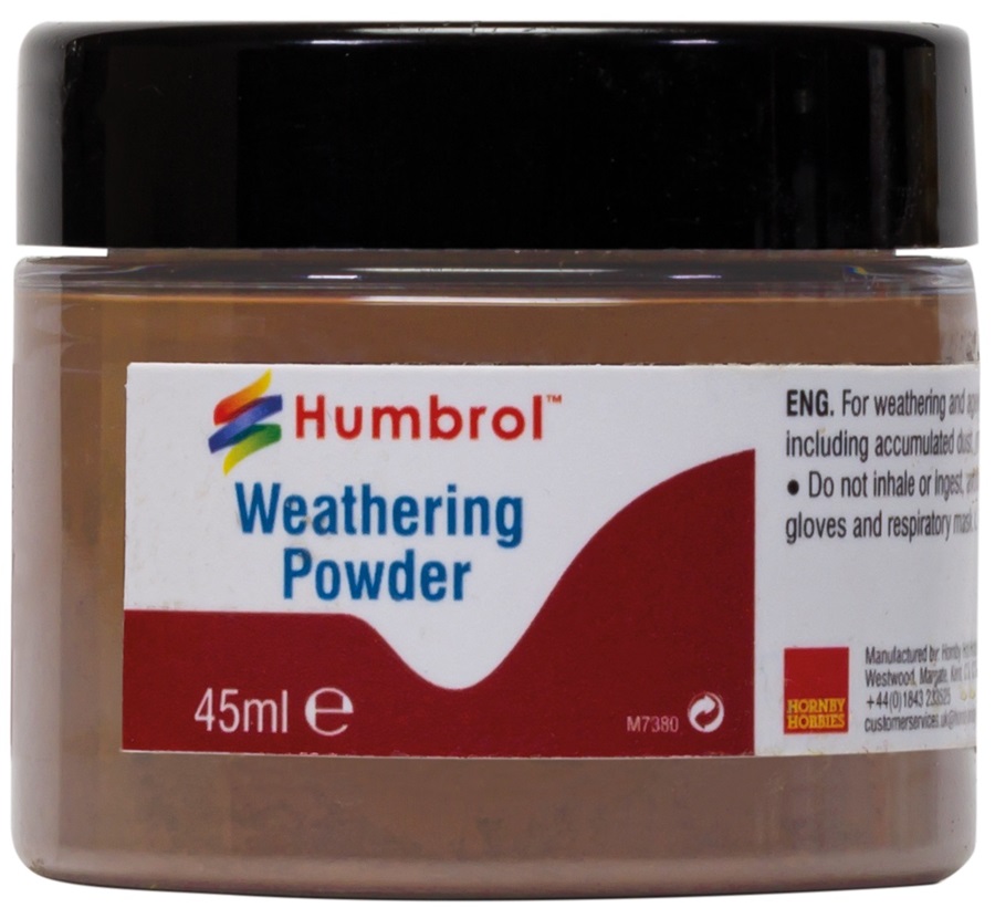 Humbrol AV0019 Weathering Powder 45ml - Dark Rust