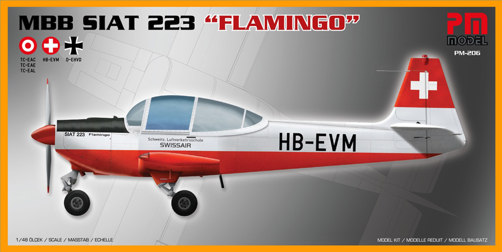PM Model PM206 MBB Siat-223 Flamingo 1:48 Plastic Model Kit ###