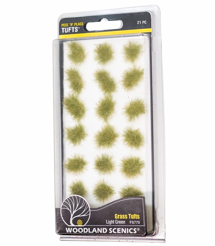Woodland Scenics FS770 Light Green Grass Tufts (Suits OO and N scales)