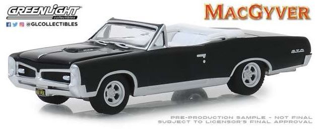 Greenlight 44840F Pontiac GTO Convertible MacGyver TV Series Hollywood Series Black 1967 1:64 ###