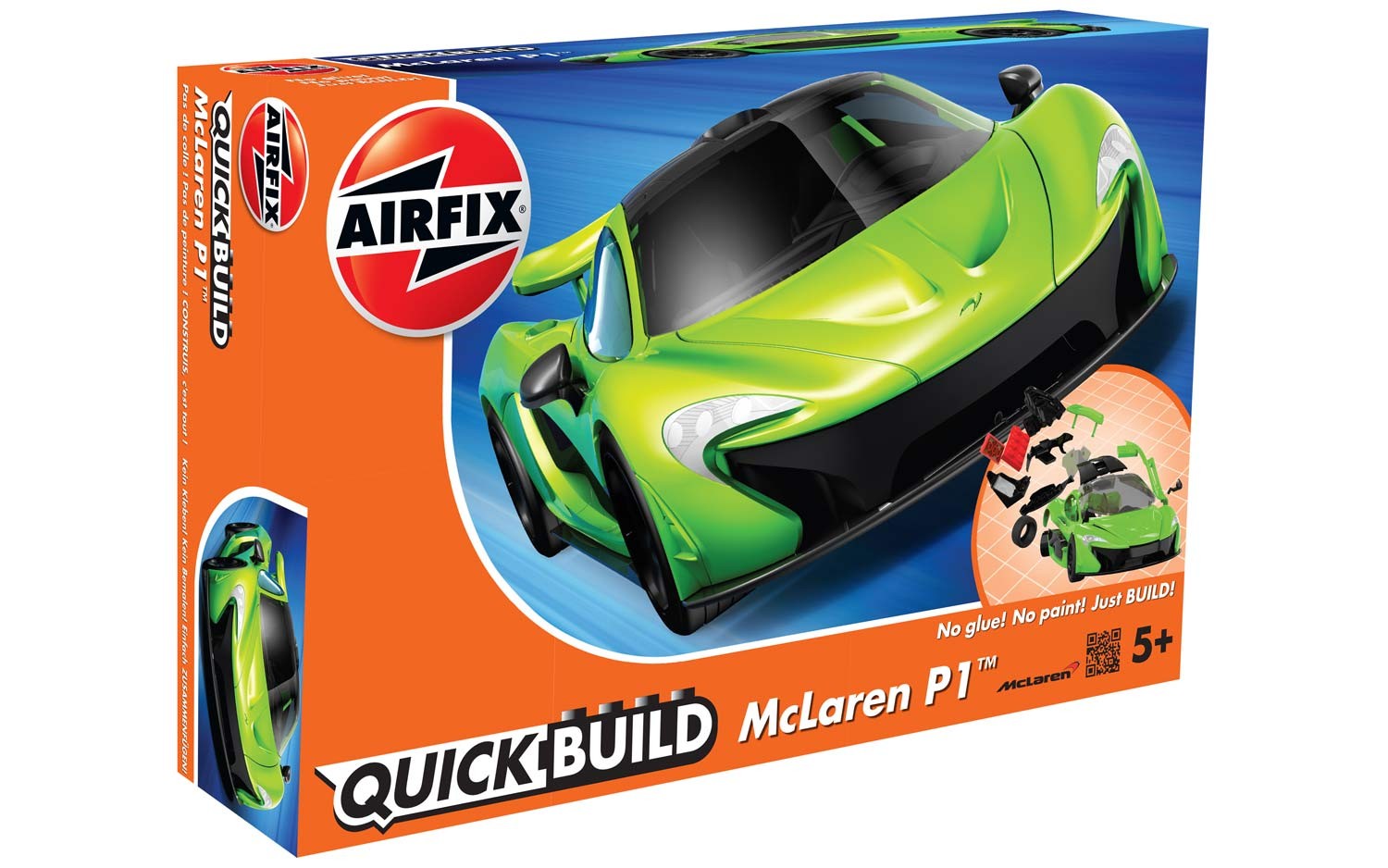 Airfix J6021 QUICK BUILD McLaren P1 GREEN - No Glue, No Paint, Just Build it ###