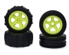 Carson C900155 Yellow Paddle Tyre Buggy Wheel Set (Suits Fighter Buggy / Holiday Buggy / Sand Rover / DT02 / DT03 etc) (4)