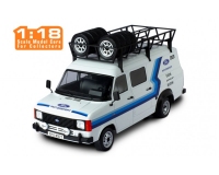 IXO 18RMC073XE Ford Transit Mk2, Team Ford Motor Sport (with Roof Rack and Spare Wheels) 1:18 Large Scale Model