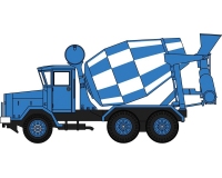 Pre-Order Oxford 76ACM001 AEC 690 Cement Mixer Blue 1:76 (Mid-Late 2020)