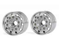 Truck: Carson C907013 1:14 Truck Front Wheel wide gray (2) ABS (for Tamiya Trucks)