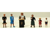 Model Power MPW5737 Pastor and Congregation - HO Scale People (Suit Hornby OO Sets)
