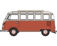 Pre-Order Oxford NVWS001 VW T1 Samba Bus Sealing Wax Red/Beige Grey 1:148 (Early to Mid 2022)