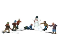 Woodland Scenics A1894 Snowball Fight - HO Scale People (Suit Hornby OO Sets)