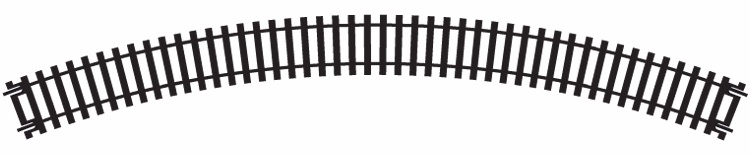 Hornby Track R607 Double Curve 2nd Radius (For Hornby OO / 1:76 Scale Standard Systems)