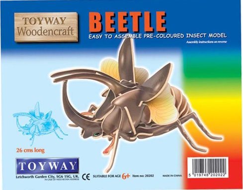 Toyway BEETLE Pre-Coloured 3D Push Out Woodencraft Kit  (Age 6+)