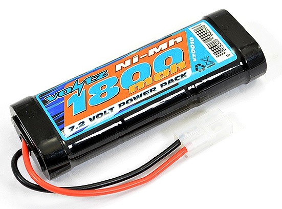 Voltz 1800 MAH 7.2v <b>PACK OF THREE</b> Batteries with Tamiya Plugs