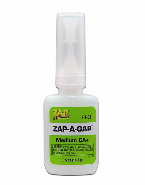 ZAP-A-GAP Insta-Cure Gap Filling CA Superglue Bottle 0.5Oz