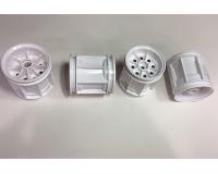 Tamiya 19804521 / 9804521 Wheel (4 Pcs) For 58531 / White Wheels For Mad Bull or Wild Willy