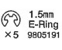 Tamiya 19805191 / 9805191 1.5mm E -Ring Bag (5pcs)