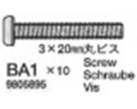 Tamiya 19805895 / 9805895 3x20mm Screw (10)