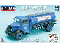 Emhar EM2403 Bedford OLB LWB O Series 5 Ton Tanker Truck - Dominion Motor Spirit - 1:24 Model Kit