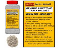 Proses BAL-N-01 Light Grey Genuine Limestone Model Railway Ballast (Medium Size) 1.4Kg / 3Lbs